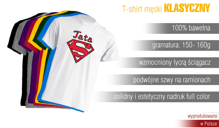 t-shirt męski na prezent firmowy nadruk logo krak&oacute;w