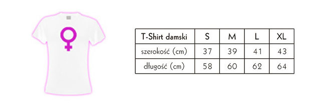 T-shirt damski jhk tabela rozmiar&oacute;w