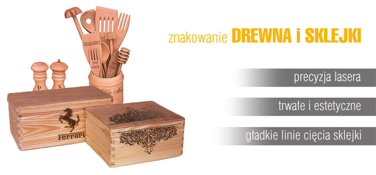 grawer na drewnie sklejce